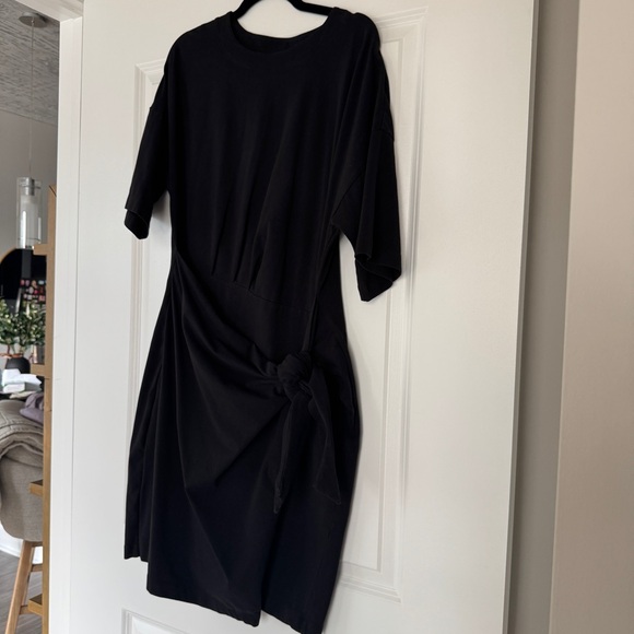 EUC 🖤 MODERN CITIZEN Fallon T-Shirt Wrap Dress | Black | Organic Cotton | 1X 🖤 - Picture 5 of 12